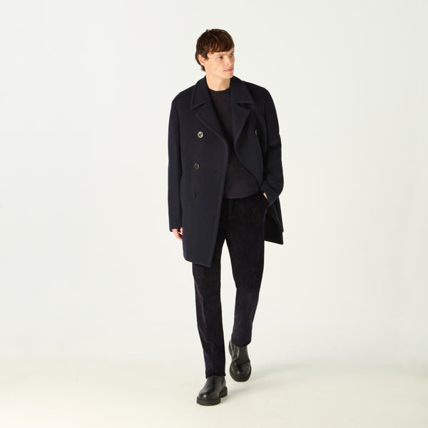 BELTED WOOL PEACOAT – DAKS