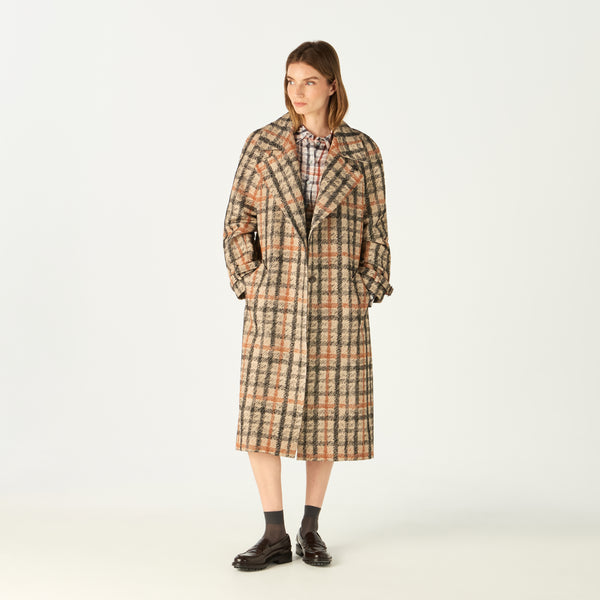 PENCIL HOUSE CHECK JACQUARD COAT – DAKS