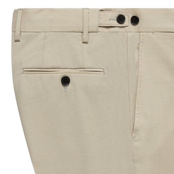 TINKER FLAT FRONT TROUSERS - BEIGE