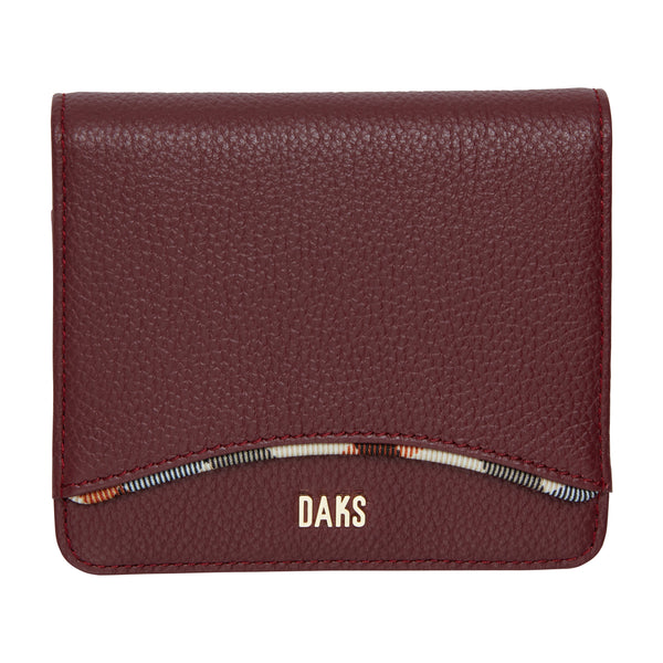 ◇DAKS◇ [DAKS LONDON] Black leather necklace card wallet DC DAKS London Luxury Designer Leather Bifold Wallet | eBay