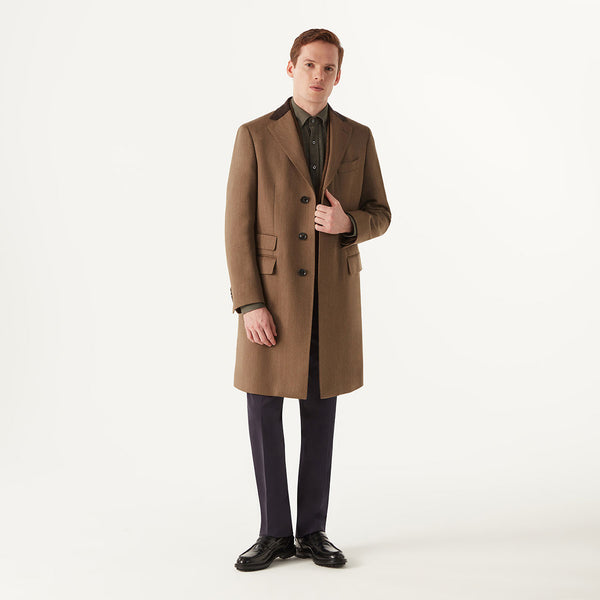 Men Wool Fitted Coat Tailored Coat Mens Burberry Wool Coat
