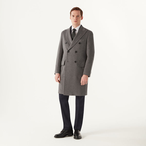 DOUBLE-BREASTED WOOLLEN OVERCOAT – DAKS
