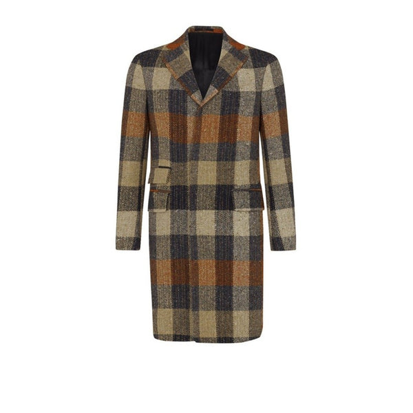 DONEGAL CHECK OVERCOAT – DAKS