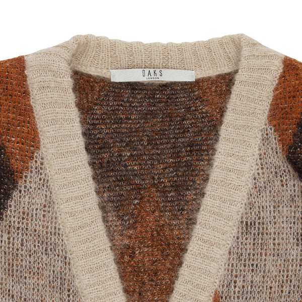 Oversized Argyle Cardigan – DAKS