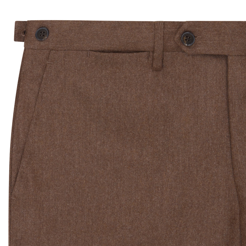 FLANNEL TROUSERS - LIGHT BROWN