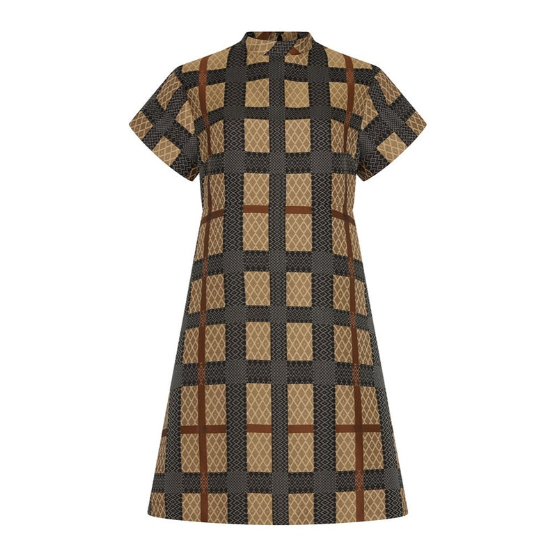 GEO CHECK A-LINE DRESS DAKS GEO CHECK A-LINE DRESS DAKS