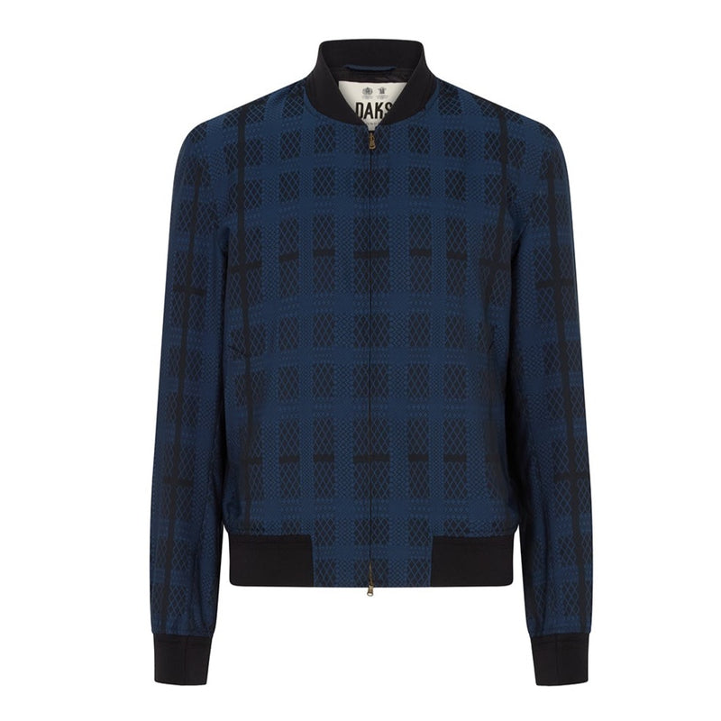 REVERSIBLE GEO CHECK BOMBER JACKET