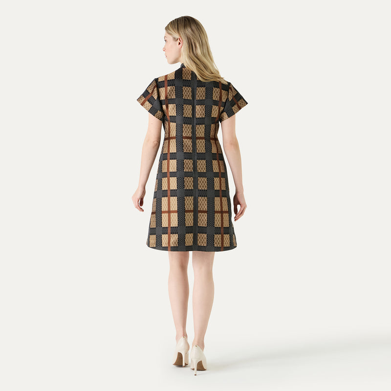 GEO CHECK A-LINE DRESS DAKS GEO CHECK A-LINE DRESS DAKS
