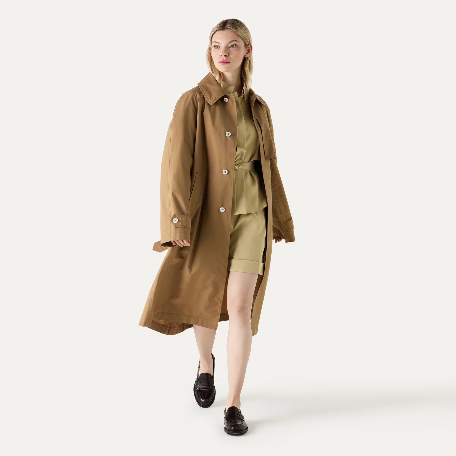 【FLAREUP】Oversized Raglan Trench Coat MUSINSA公式 | FLAREUP Oversized Raglan Trench Coat - Black