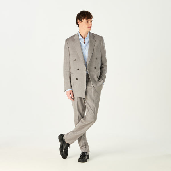 DOUBLE BREASTED 6 BUTTON WITH NOTCH LAPEL/FOUR PLEAT TROUSER SUIT