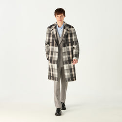 ANNIVERSARY CHECK WOOL OVERCOAT