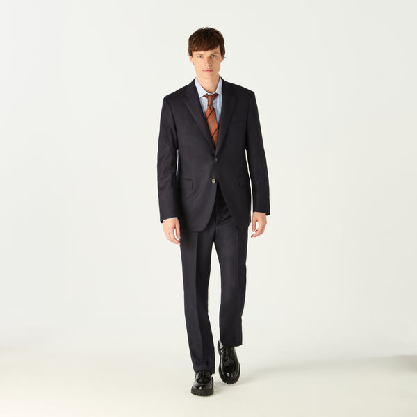 NAVY FLANNEL SINGLE BREASTED SUIT