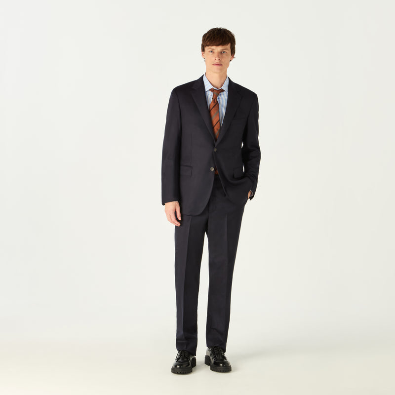 NAVY FLANNEL SINGLE BREASTED SUIT