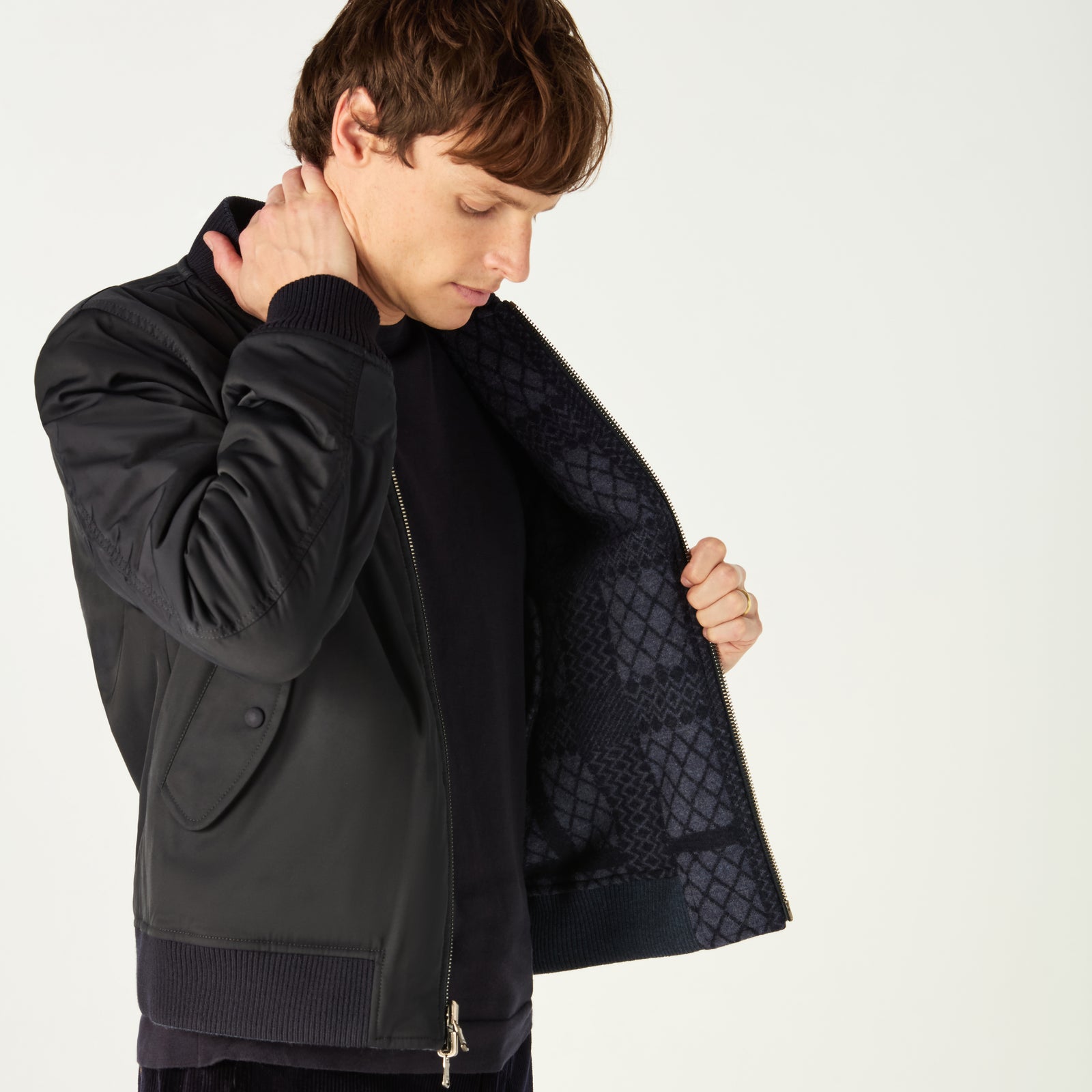 REVERSIBLE GEO CHECK BOMBER JACKET – DAKS