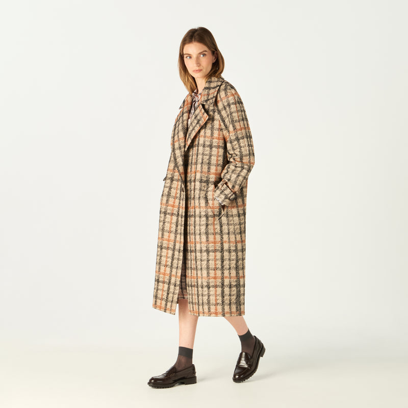 PENCIL HOUSE CHECK JACQUARD COAT