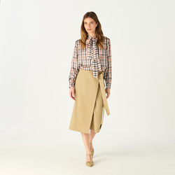 WRAPPED TRENCH SKIRT