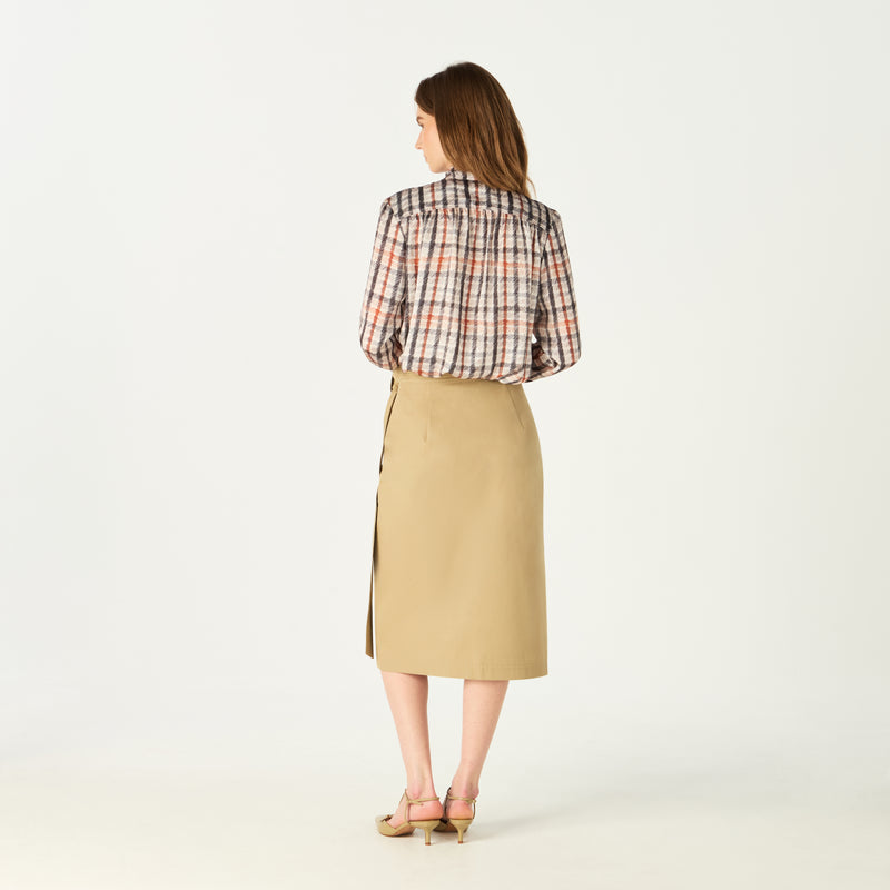 WRAPPED TRENCH SKIRT