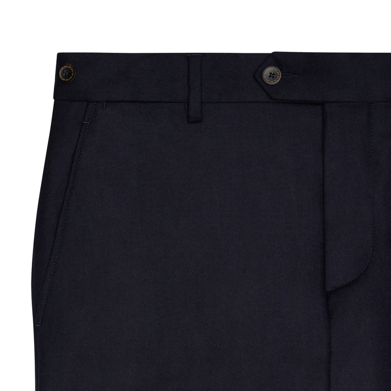 NAVY FLAT FRONT TROUSERS