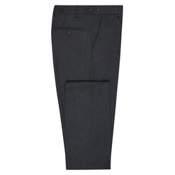 TINKER FLAT FRONT FLANNEL TROUSERS - DARK GREY