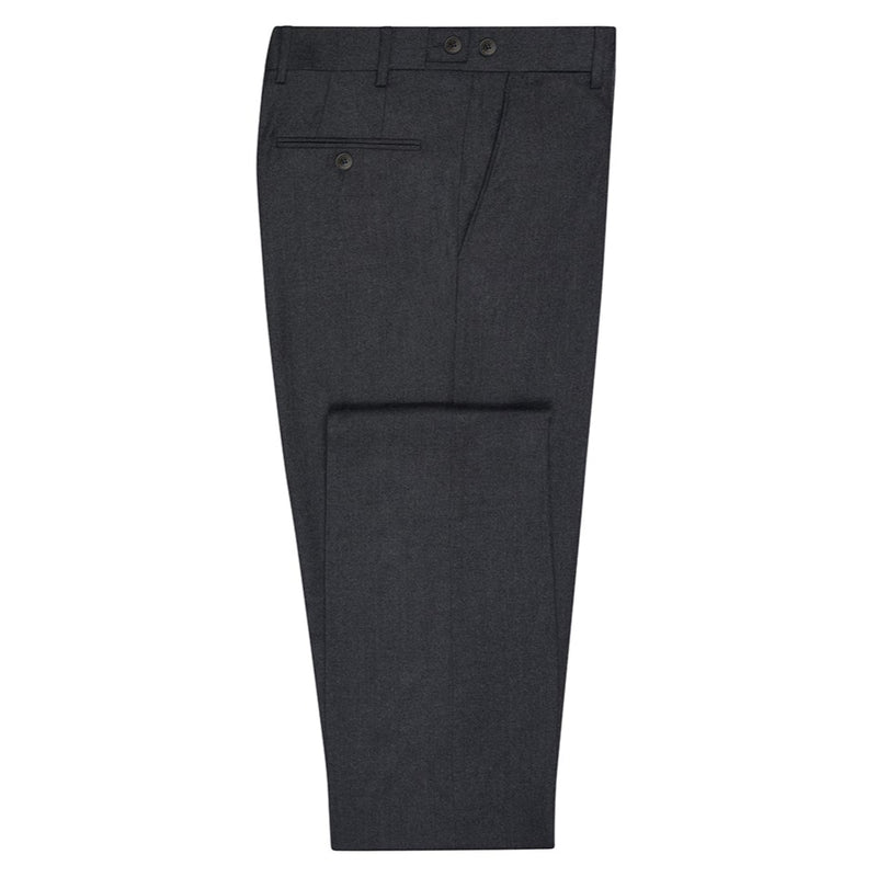 TINKER FLAT FRONT FLANNEL TROUSERS - DARK GREY