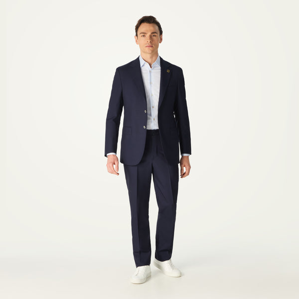 NAVY WOOL SINGLE BREASTED SUIT