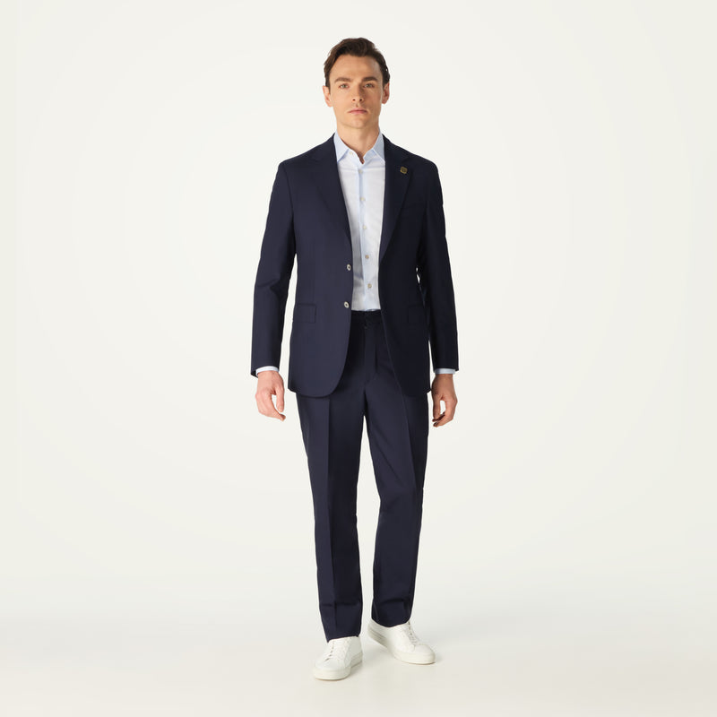 NAVY WOOL SINGLE BREASTED SUIT