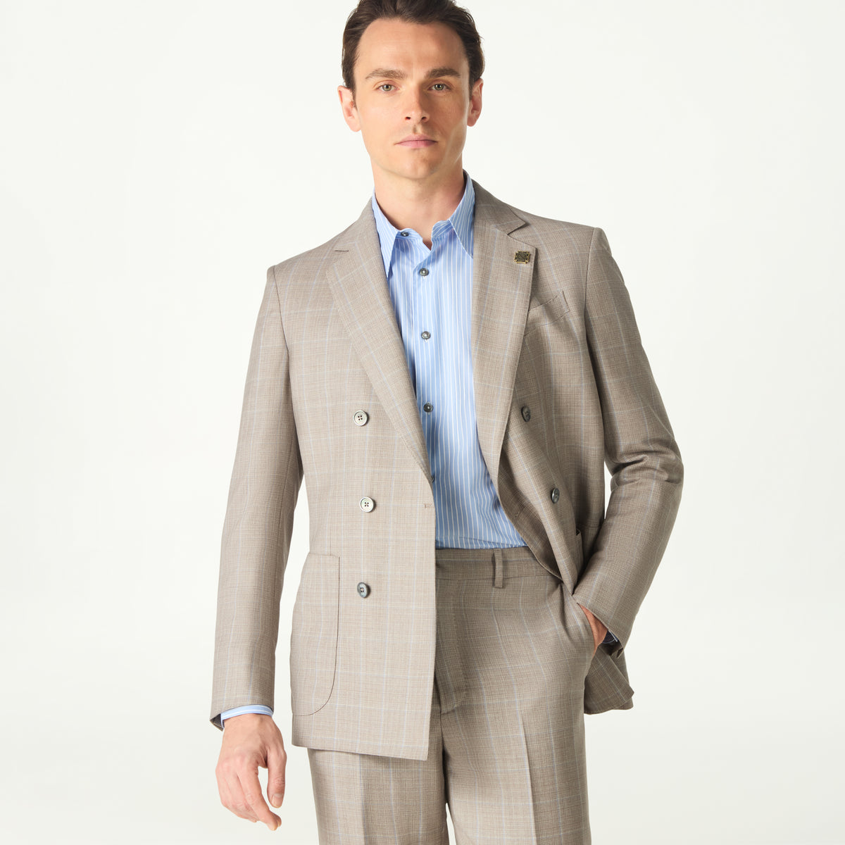 SINGLE BREASTED PINSTRIPE SUIT – DAKS