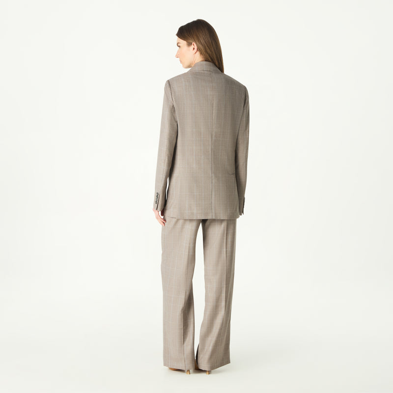DOUBLE BREASTED WINDOWPANE BLAZER