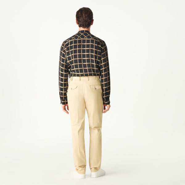 PLEATED FRONT CLASSIC CHINO - BEIGE