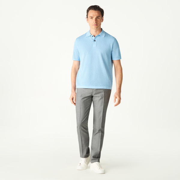 TINKER FLAT FRONT WOOL TROUSER - GREY