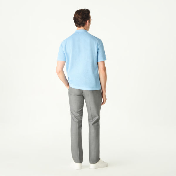 TINKER FLAT FRONT WOOL TROUSER - GREY