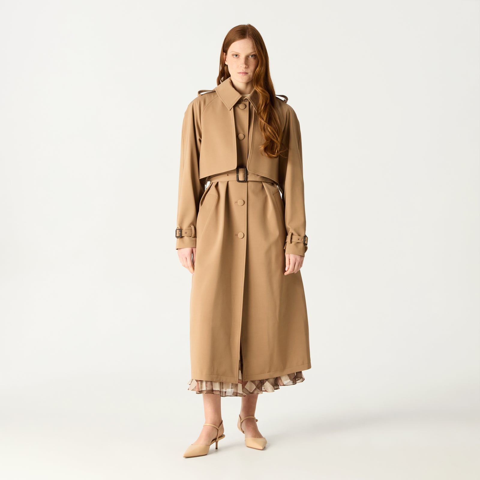 LONG BELTED WOOL TRENCH – DAKS