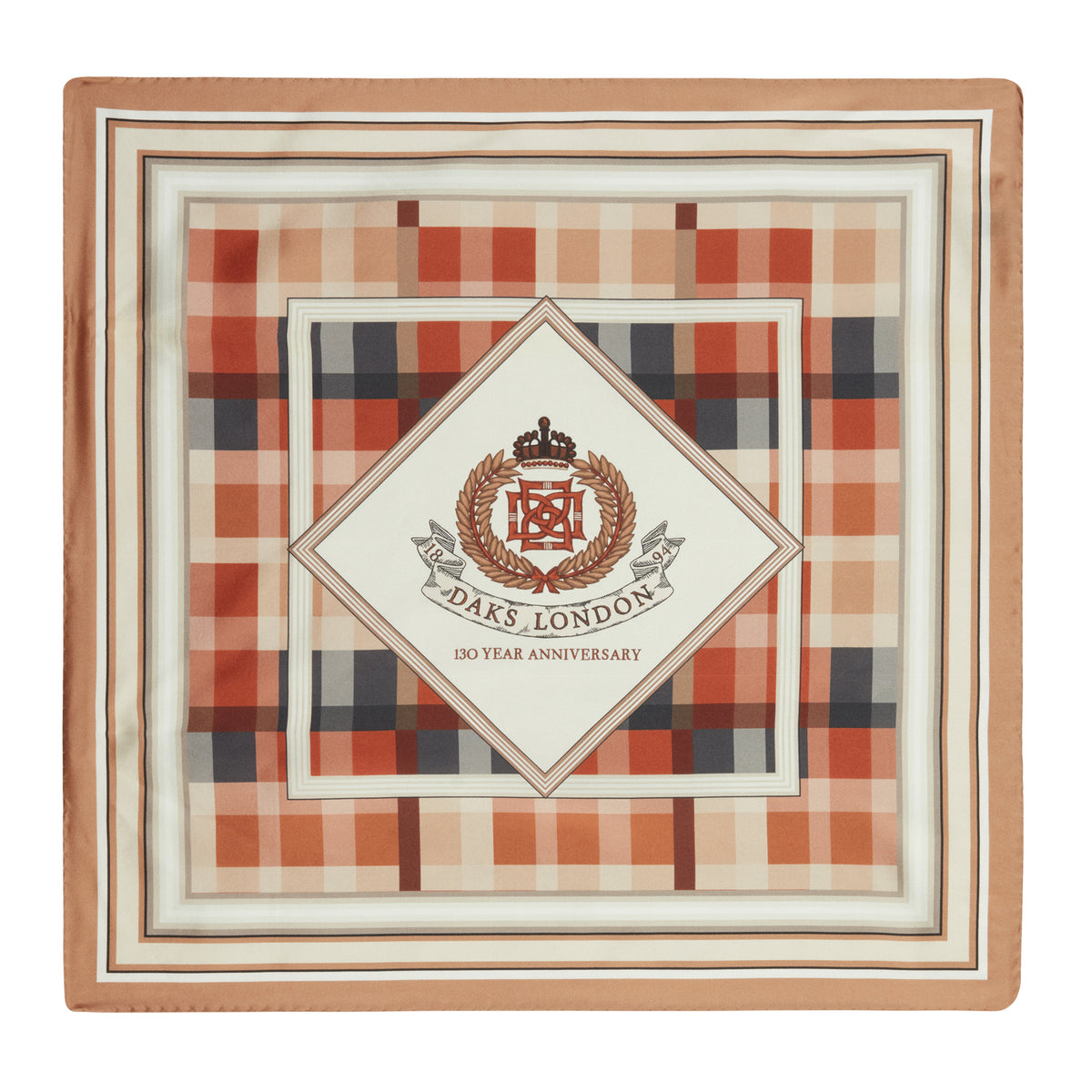 DAKS X WORLD LAND TRUST SILK SCARF - FOREST