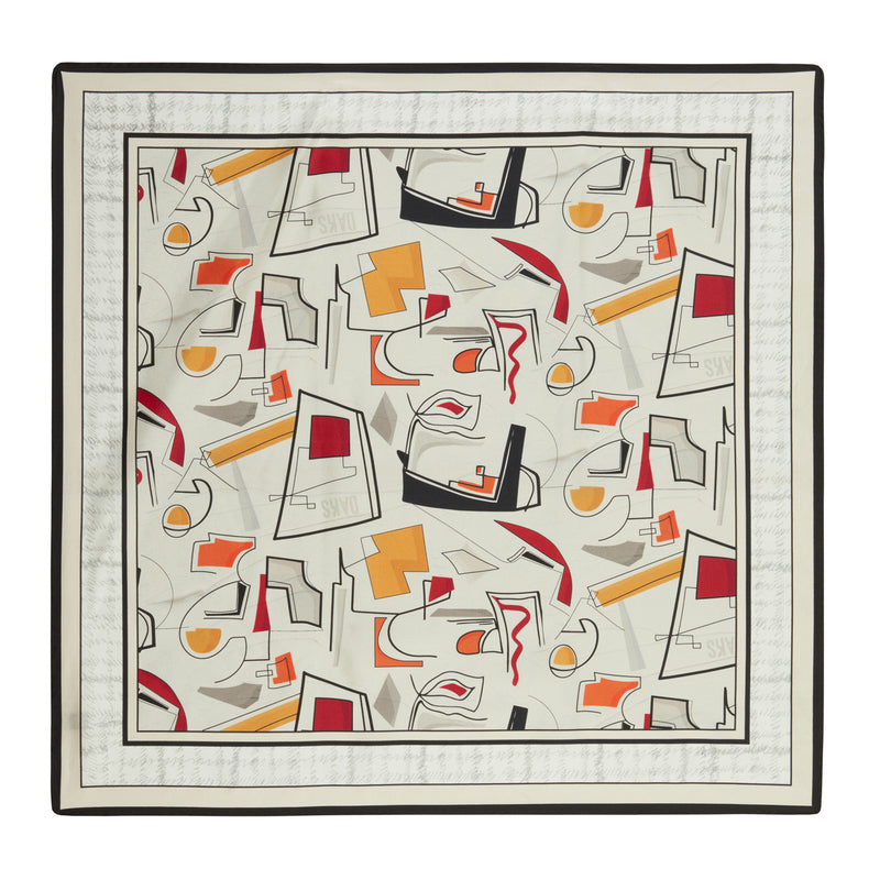 ARCHIVE BEN PRINT SILK FOULARD