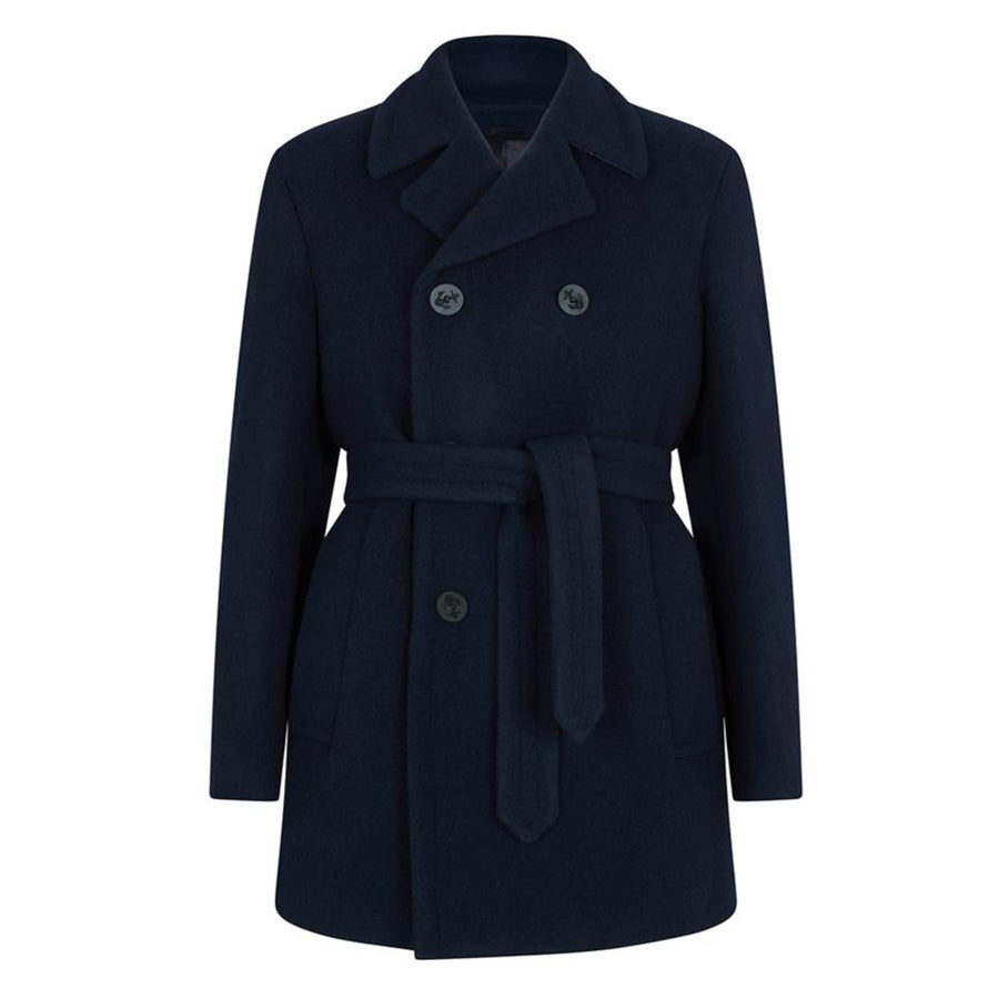 BELTED WOOL PEACOAT – DAKS