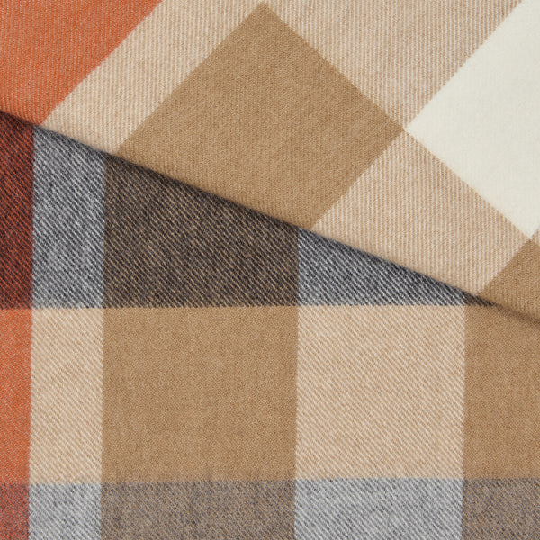 ANNIVERSARY CHECK SCARF – BROWN