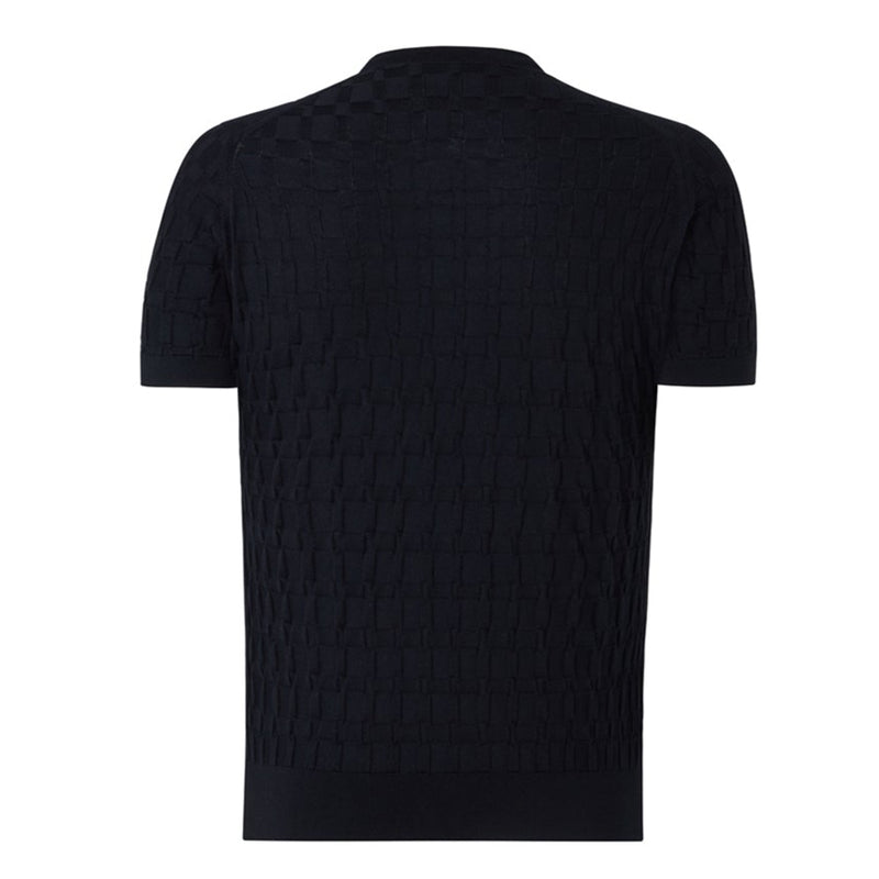 DAKS X JOHN SMEDLEY HOUSECHECK JUMPER - BLACK