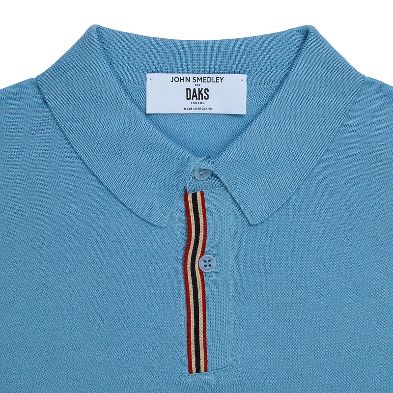 DAKS X JOHN SMEDLEY HOUSE STRIPE POLO KNIT