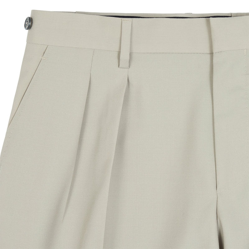 TRISTEN WIDE LEG INV PLEAT 4 TROUSERS - STONE