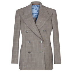 DOUBLE BREASTED WINDOWPANE BLAZER