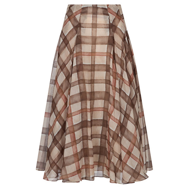 HOUSECHECK MIDI SKIRT