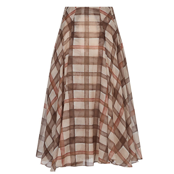 HOUSECHECK MIDI SKIRT