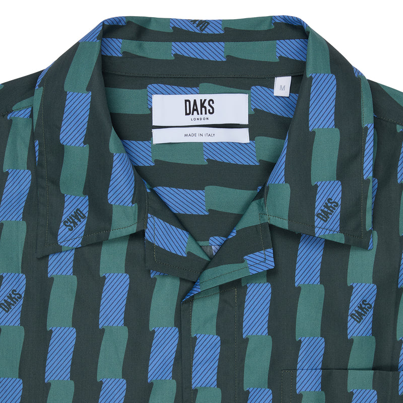 RIBBON PRINT SHORT SLEEVE SHIRT