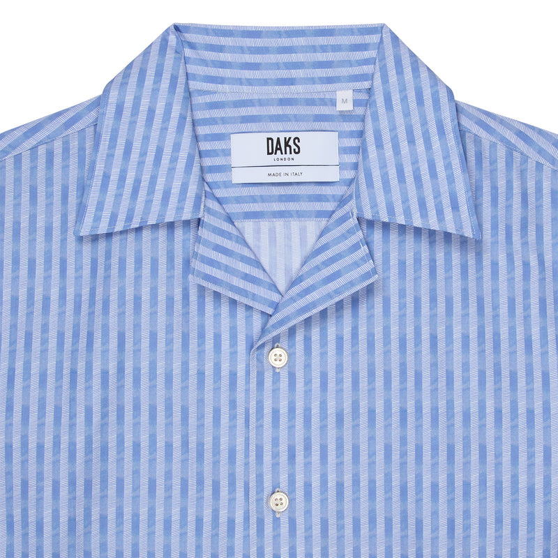 REVERE COLLAR TEXTURED SHIRT