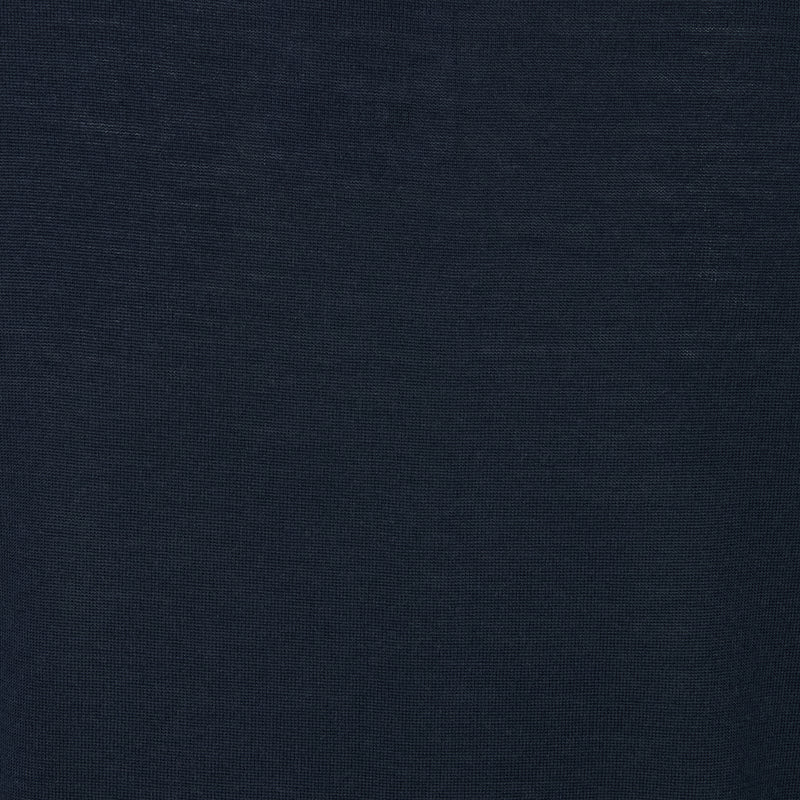 DAKS X JOHN SMEDLEY HOUSE STRIPE L/S POLO - MIDNIGHT BLUE