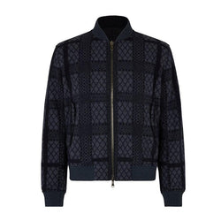 REVERSIBLE GEO CHECK BOMBER JACKET