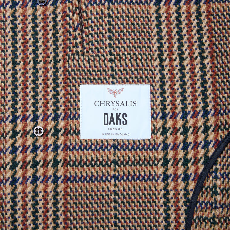 KENSINGTON WINDOWPANE OVERCOAT BROWN