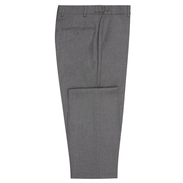 TINKER FLAT FRONT WOOL TROUSER - GREY
