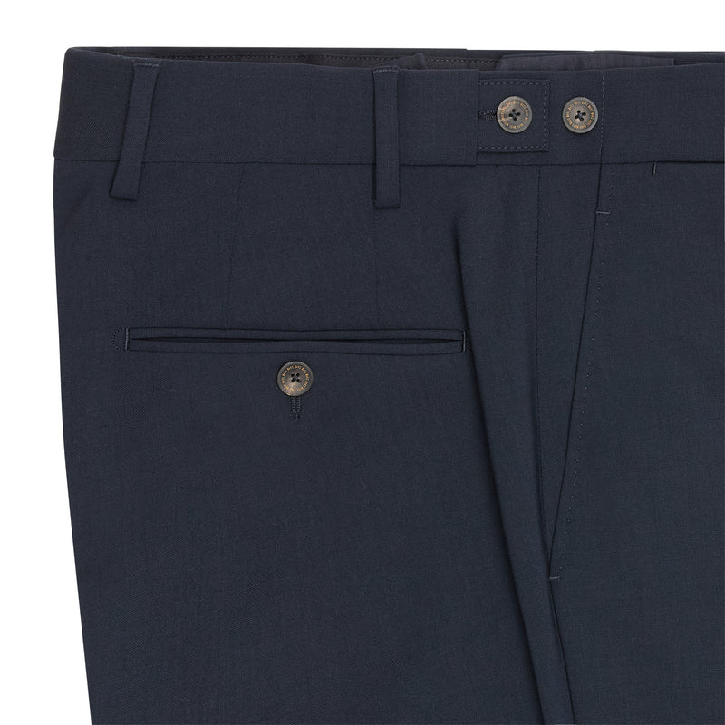 THOMAS WOOL SLIM FIT TROUSER - NAVY