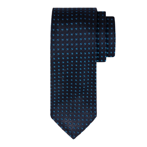 CLASSIC GRENADINE JACQUARD TIE - NAVY